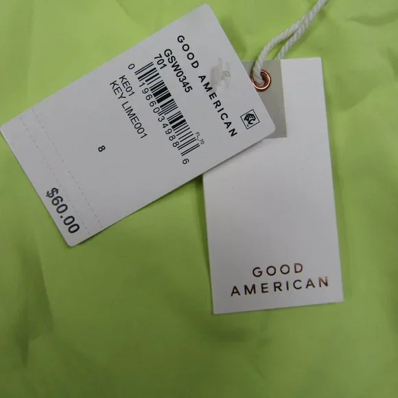 Good American NEW Womens 5XL Key Lime Scuba Swim Tank Top - Picture 2 of 8